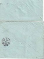 Rumänien - Craiova 1908/09 2 Einschreibebriefe (50 B. Tarif) n. Marktredwitz