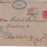 Luxemburg - 15 C. Geburt Thronfolger u.a. Brief Luxemburg-Gare Marktredwitz 1922