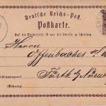 DR/Bayern - 1/2 Gr. Brustschild Ganzsachenkarte Berlin - Fürth 1873