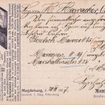 DR - 7 1/2 Pfg. Germania Werbekarte (Schaubek) Leipzig - Oschersleben 1917