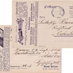 DR - 7 1/2 Pfg. Germania Werbekarte (Schaubek) Leipzig - Oschersleben 1917