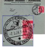 DR - Norderney 1928 Handwerbestempel Firmenbrief n. Hannover