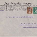 DR - Hannover 1927 Dt. Schwimm-Meisterschaften Masch.werbestempel Brief