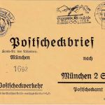 DR - Landshut 1936 Frei d. Ablösung Postscheckbrief n. München