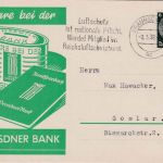 DR - Braunschweig 1939 Werbekarte Dresdner Bank n. Goslar