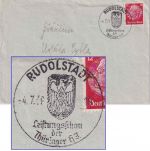 DR - Rudolstadt 1939 Leistungsschau Thür. HJ Handwerbestpl. Brief n. Gera