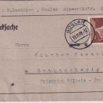 DR - 3 Pfg. Wiener Messe Drucksachenstreifband Goslar - Braunschweig 1941