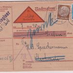 DR - 20+3 Pfg. Hindenburg Nachnahmedrucksachenkarte Soest 1934 Retour