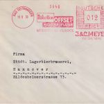 DR - Bad Oeynhausen 1936 12 Pfg. AFS "Meyer Druckerei" Brief n. Hannover