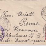 Österreich - 30+12+8g Landschaften Zensurbrief Strasshof - Hannover 26.11.46