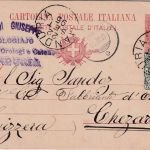 Italien - 10 C. Ganzsache+Zusatz i.d. SCHWEIZ Manduria - Chezard 1895