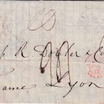 England - Liverpool 1842 Portobrief n. FRANKREICH (Lyon) - mit Inhalt