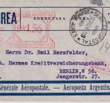 Argentinien - Buenos Aires 1930 1,56 P. Luftpostbrief n. Berlin