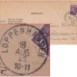 All.Bes. - Loppenhausen 16. AUG 46 alter bayer. K1 Faltdrucksache n. Flörsheim