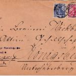 DR - 20+2x10 Pfg. Germania Zustellurkunde Tapiau - Königsberg 1913