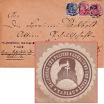 DR - 20+2x10 Pfg. Germania Zustellurkunde Tapiau - Königsberg 1913