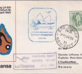 Australien - Lufthansa Erstflug Sydney FFM 1965 Schmuckkuvert
