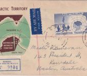 Australien/Arctic Territory - 2 Sh. Forschung Lupo-Einschreibebrief/FDC 1957