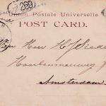 Zanzibar - 1 A. Sultan Karte n. HOLLAND Zanzibar - Amsterdam 1900