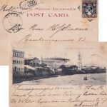 Zanzibar - 1 A. Sultan Karte n. HOLLAND Zanzibar - Amsterdam 1900
