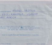 Uganda - 2x70 Sh. Schmetterling Aerogramme Kampala - Meuselwitz 1990