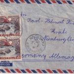 Kamerun - 2x15 Fr. Edea Staudamm Luftpostbrief Douala - Nienburg 1954