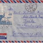 Togo - 40 Fr. Elefant u.a. Luftpostbrief Lome - Nienburg 1954