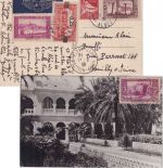 Algerien - 40 C. Freimarke u.a. Luftpostkarte n. FRANKREICH Alger Gare 1939