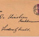 Südwestafrika - 1 P. Segler/Überdruck Brief Helmeringhausen - Lüderitzbucht 1927