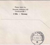 Singapur - Lufthansa Firstflight Singapore/FFM Luftrpostbrief 1965