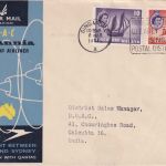 Singapur - BOAC Firstflight Singapore/Calcutta Luftpostbrief 1957