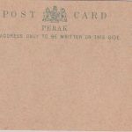 Malaysia/Perak - 1 C. Tiger Ganzsachenkarte ungebraucht um 1900