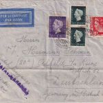 Indonesien - 1 G. Wilhelmine/Überdruck u.a. Luftpostbrief Batavia - Alfeld 1949