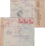 Niederl. Indien - 3x10 C. Wilhelmine Einschreibebrief Weltevreden 1921 Zensur