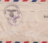 USA - 30 C. Bison Luftpostbrief Newark - Düsseldorf 23.6.40 OKW-Zensur