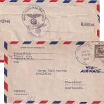 USA - 30 C. Bison Luftpostbrief Newark - Düsseldorf 23.6.40 OKW-Zensur