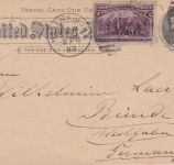 USA - 1 C. Ganzsachenkarte+Zusatz Helena (Mont.) - Bünde 1893