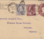 USA - 2 C. Ganzsachenumschlag+Zusatz Pittsburg - Dresden 1886
