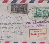 USA - 20 C. Expressmarke u.a. Luftposteilbrief Beverly Hills - Berlin 1953