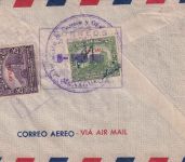 Nicaragua - 50+25 C. Freimarken/Official Luftpostbrief Managua - Leipzig 1951