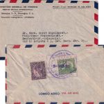 Nicaragua - 50+25 C. Freimarken/Official Luftpostbrief Managua - Leipzig 1951