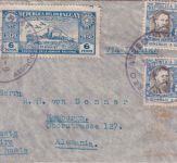 Paraguay - 6 P. Kanonenboot u.a. (Teil-)Luftpostbrief Asuncion - Hamburg 6.10.39