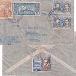 Paraguay - 6 P. Kanonenboot u.a. (Teil-)Luftpostbrief Asuncion - Hamburg 6.10.39