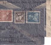 Chile - 6 P. u.a. Flugpost Luftpostbrief Santiago - Köln 1947 brit. Zensur