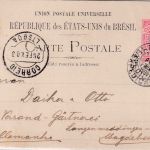 Brasilien - 100 R. Ganzsachenkarte Para - Lissabon - Langenweddingen 1903