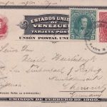 Venezuela - 10 C. Ganzsachenkarte+Zusatz La Guiara - Chemnitz 1907