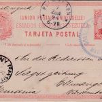 Venezuela - 10 C. Ganzsachenkarte Maracaibo - Ellwangen 1896