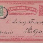 Ecuador - 2 C. Ganzsachenkarte+Zusatz Quito - Stuttgart 1898 Empfänger !!