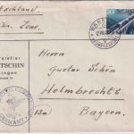 Schweiz - 30 Rp. 100 J. Eisenbahn Zensurbrief Basel - Helmbrechts 1948