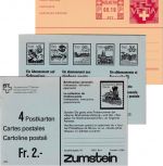 Schweiz - 40+10 Rp. Ganzsachenkarte Heftchen m. 4 Stück ungebraucht 1984